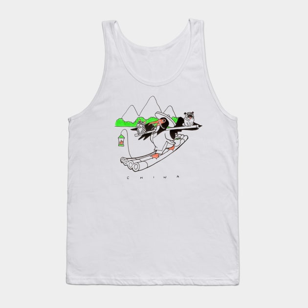 Cormorant fisherman Tank Top by MightyFam